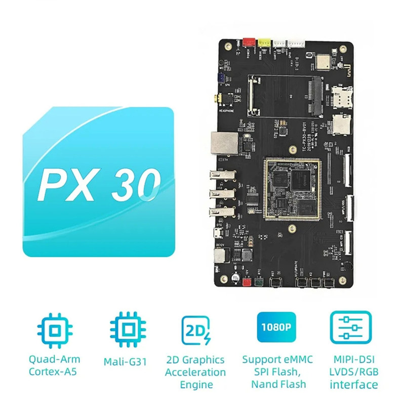 Rockchip PX30 Bord Forbartha 64-giotán Quad-Core
